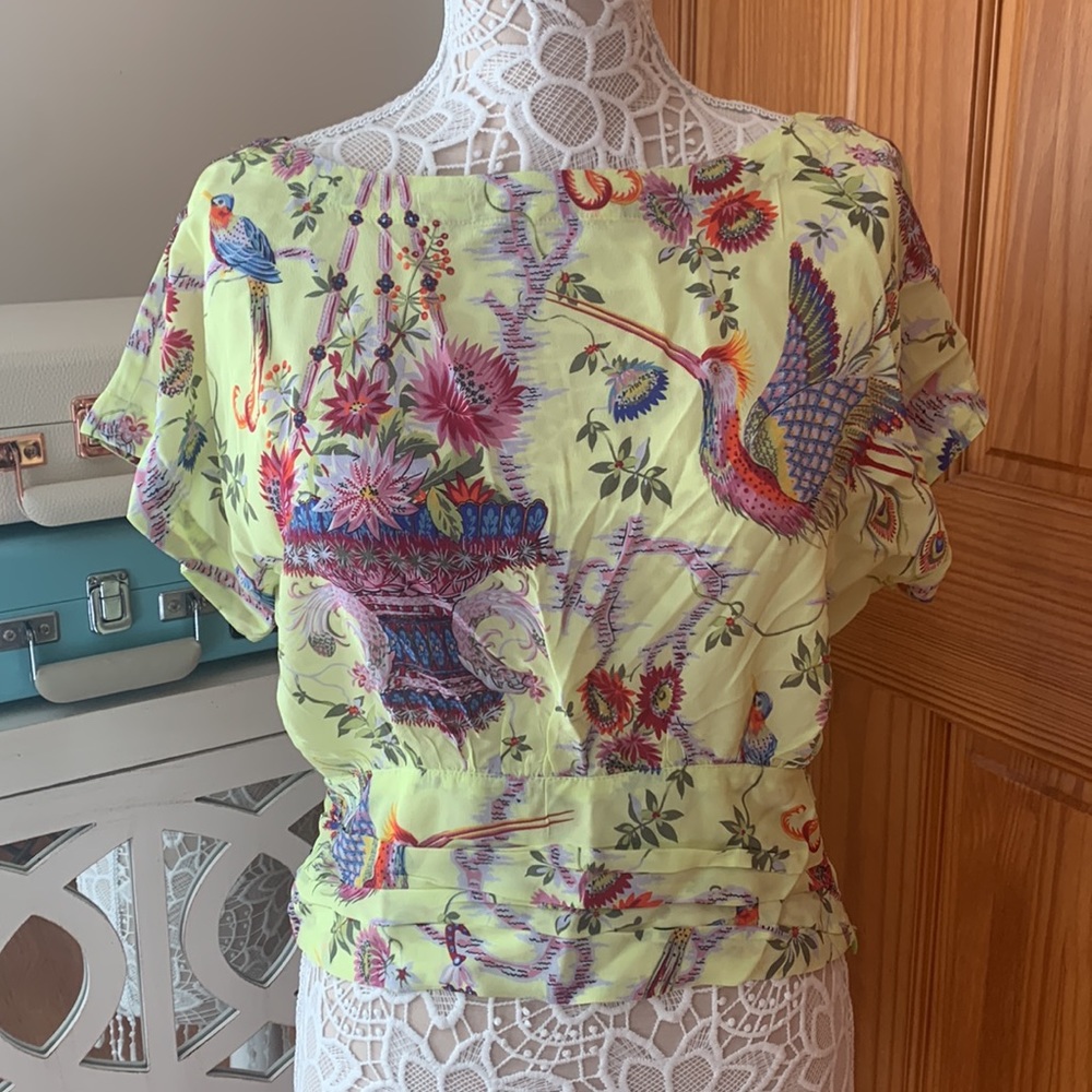 NWT Anthropologie Garden Silk Blouse - Picture 2 of 12